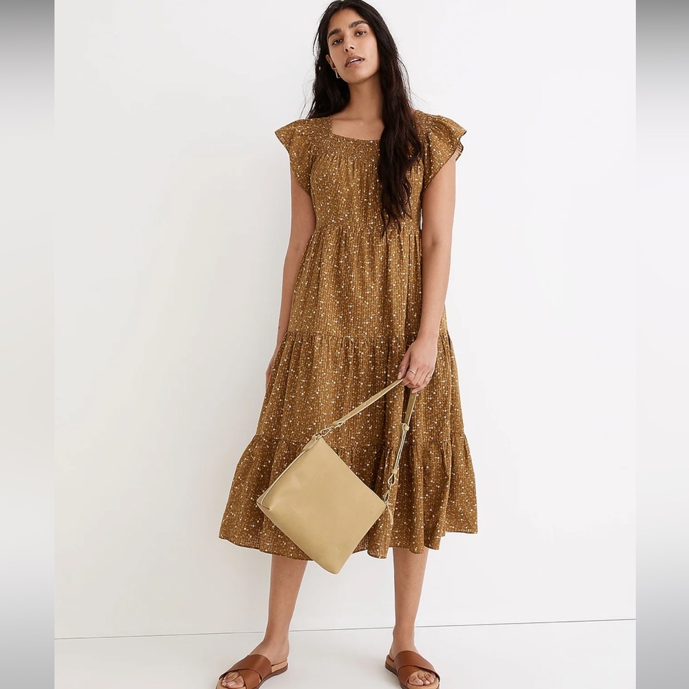 Madewell tiered midi dress